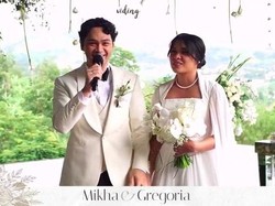 Gregoria Mariska dan Mikha Angelo Menikah, Tampil dengan Busana Serba Putih