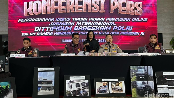 Judi online 1XBET, polisi menetapkan 9 tersangka. (Rumondang Naibaho/detikcom)