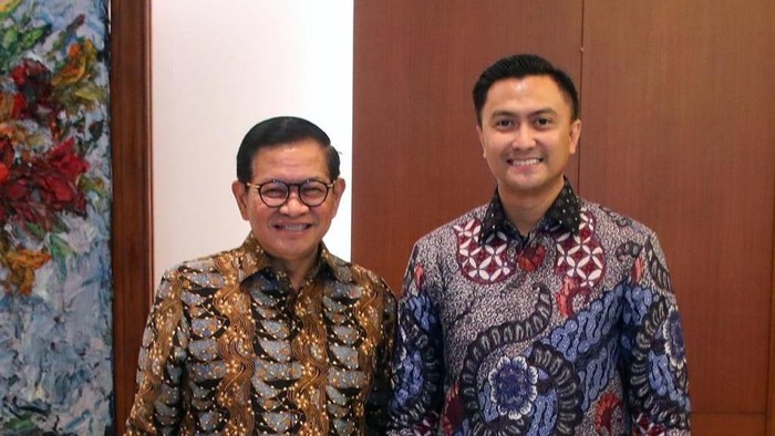 Ketua Fraksi Partai Demokrat DPRD DKI Jakarta, Ali Muhammad Johan, bersama Pramono Anung