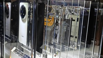 Inilah Find N5 ketika dipreteli. Foto: Adi Fida Rahman/detikINET