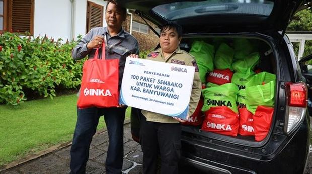 sembako ucapan selamat untuk Bupati Banyuwangi