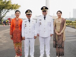 Gaya Istri Pramono Anung & Hanindhito Dampingi Bapak-Anak Dilantik Bersamaan