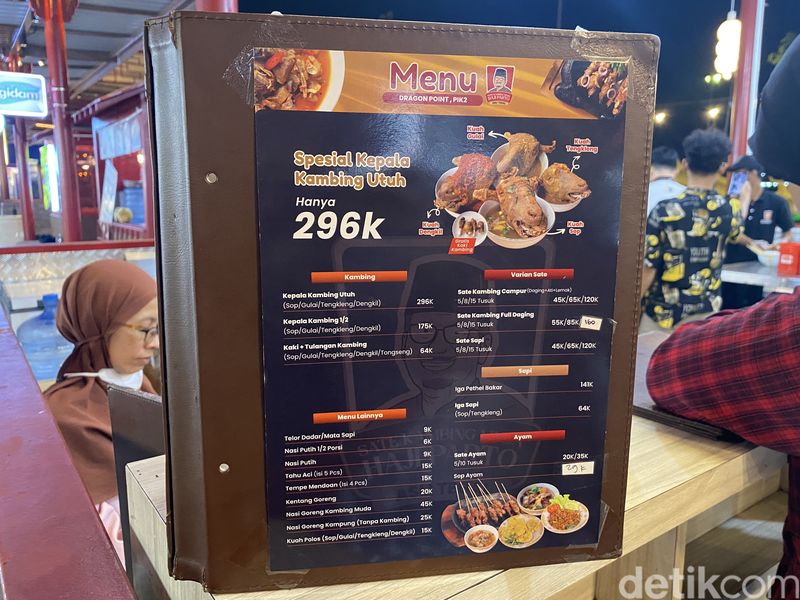 Haji Parto: Sate dan Kepala Kambing Muda Berbumbu Sedap di Dragon Point PIK