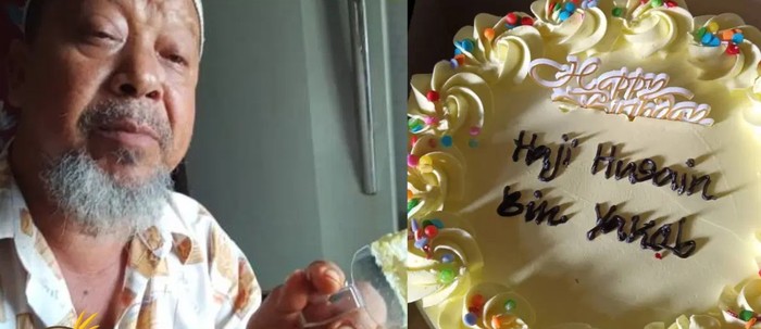 Kakek Ini Potong Kue Ulang Tahun Sendirian, Bikin Netizen Sedih