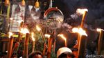 Kemeriahan Pawai Obor Sambut Ramadan di Cilincing