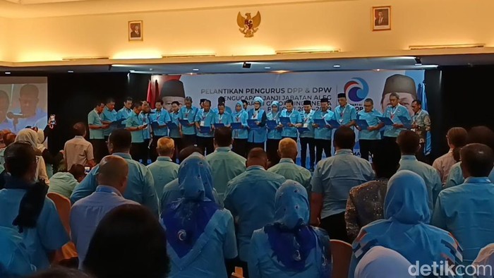 Pelantikan pengurus DPP dan DPW Partai Gelora (Mulia Budi/detikcom)