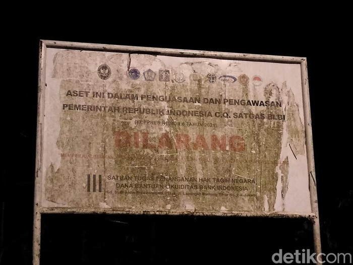 Plang tanah sitaan bekas Bantuan Likuiditas Bank Indonesia (BLBI) di Tangerang