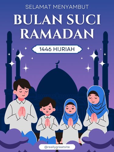 Poster Marhaban Ya Ramadhan Simple-Animasi