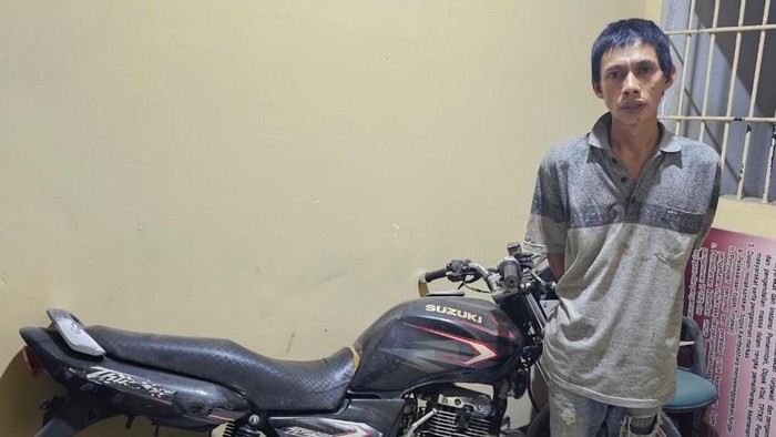 Tampang pelaku pembobolan rumah di Musi Rawas saat ditangkap polisi