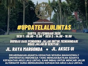 Ada Wisuda UI di Sekitar Margonda, Warga Diimbau Cari Rute Alternatif