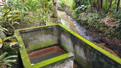 Kolam pengobatan di objek wisata Air Panas Angseri, Tabanan, Bali, Minggu (16/2/2025). Air kolam tersebut bersuhu 40 derajat celsius dan diyakini ampuh mengobati sejumlah penyakit seperti.kulit dan rematik.