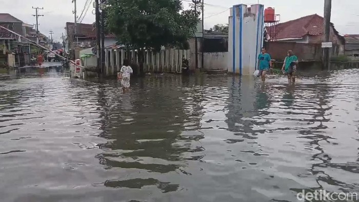 Kondisi banjir di Bandar Lampung.