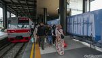 Suasana Peron 1 Stasiun Baru Tanah Abang yang Mulai Beroperasi