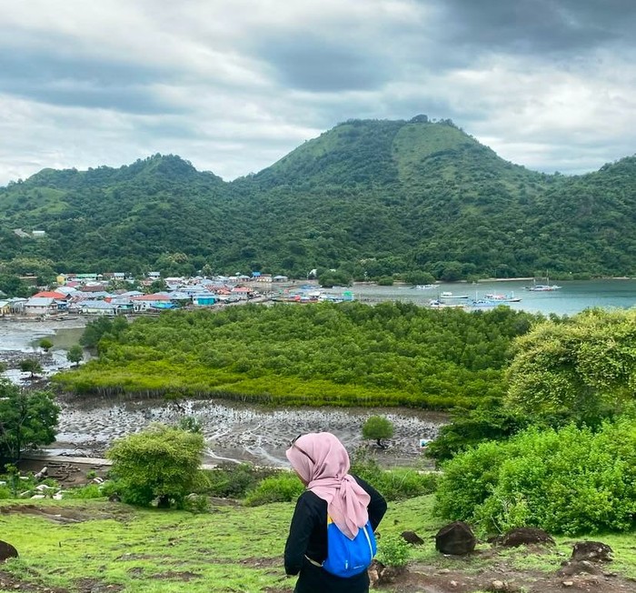 Wisatawan domestik menikmati pemandangan alam Warloka, Labuan Bajo, Manggarai Barat, NTT