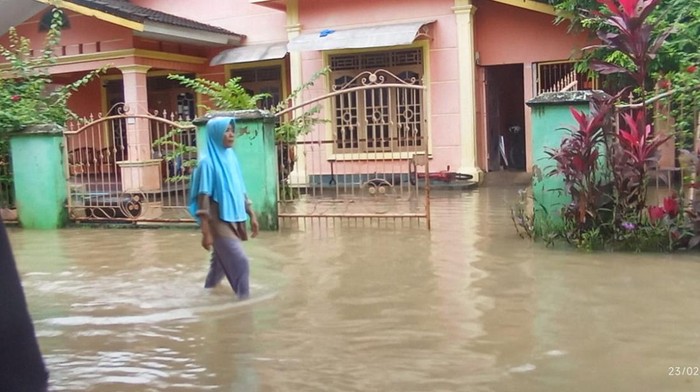 Kondisi banjir di Prabumulih