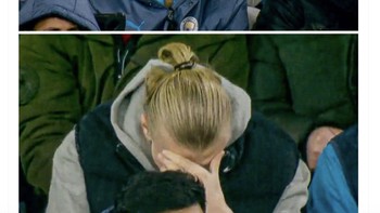 Ekspresi Erling Haaland mewakili para fans City. Foto: X.com