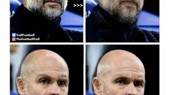 Meme Gaurdiola berubah menjadi Erik Ten Hag. Foto: X.com