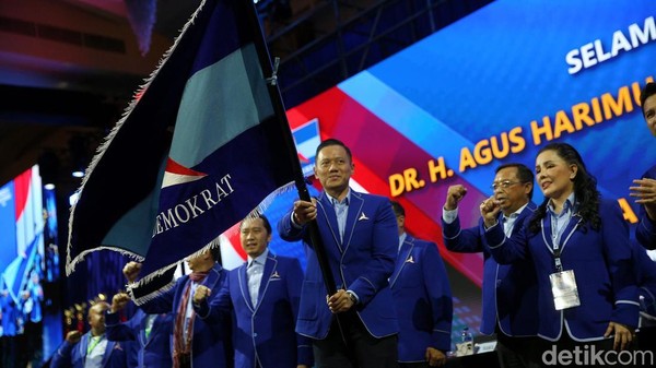 Momen AHY Terpilih Kembali Jadi Ketum Demokrat Periode 2025-2030