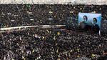 Potret Lautan Manusia Iringi Pemakaman Pemimpin Hizbullah Hassan Nasrallah