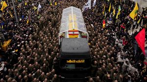 Potret Lautan Manusia Iringi Pemakaman Pemimpin Hizbullah Hassan Nasrallah