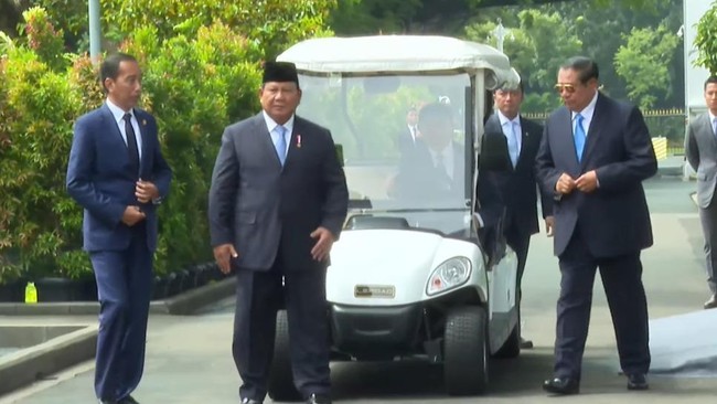 Keakraban Prabowo-SBY-Jokowi Saat Peluncuran Danantara