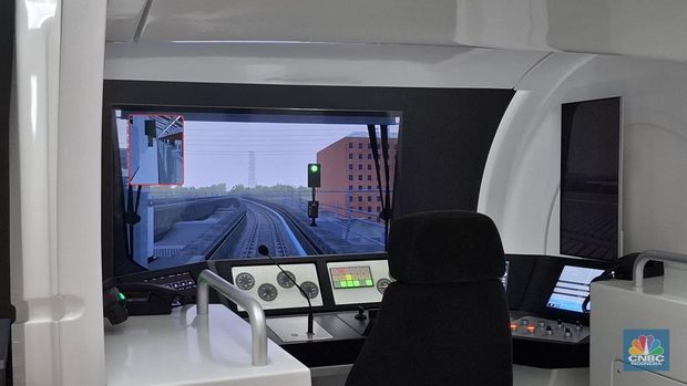 Ruang simulator LRT Jabodebek. (CNBC Indonesia/Chandra)