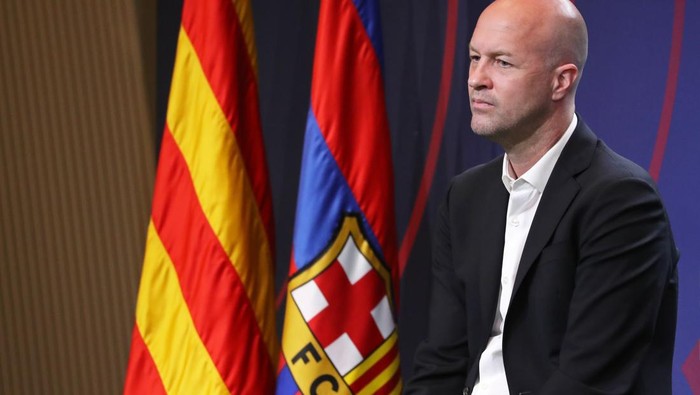 Jordi Cruyff during the presentation of Pierre-Emerick Aubameyang as a new player for FC Barcelona, in Barcelona, Spain, on 03th February 2022. (Photo by Joan Valls/Urbanandsport /NurPhoto via Getty Images)