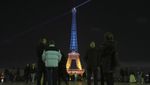 3 Tahun Perang Ukraina, Menara Eiffel Dihiasi Cahaya Biru-Kuning