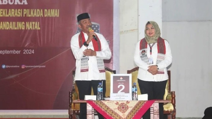 Bupati dan Wakil Bupati Madina Saipullah Nasution-Atika Azmi Utammi (Dok. Instagram KPU Madina)
