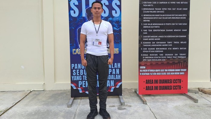 Calon siswa (casis) Sekolah Inspektur Polisi Sumber Sarjana (SIPSS) Polri Tahun Anggaran 2025, Musyafa Rafdi (23).