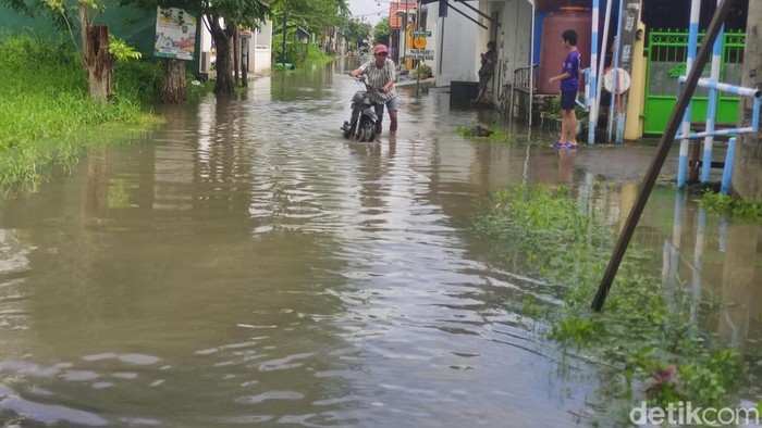 Curah Hujan Tinggi, Dua Sungai di Sidoarjo Meluap, Ratusan Rumah Terendam
