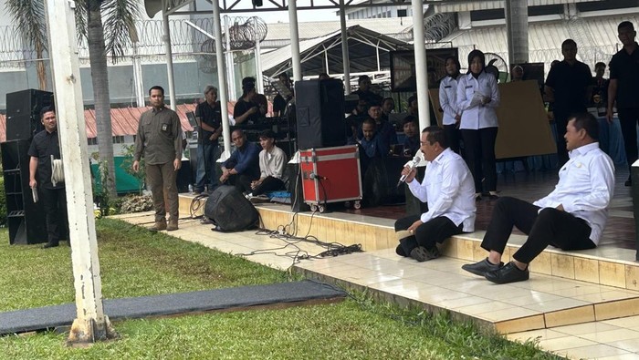 Dialog Agus bersama penghuni Rutan Cipinang (Kadek/detikcom)