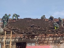 Ngerinya Lisus Rusak Puluhan Rumah-Robohkan Pabrik Briket di Klaten