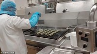 Setiap harinya ada lebih dari 700-800 porsi steak yang dibuat, lengkap dengan 7,000 kg daging ayam untuk diolah di dapur ini. Foto: Ted Thornhill/MailOnline