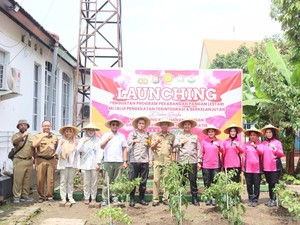 Polres Kediri Kota Launching Pekarangan Lestari untuk Swasembada Pangan