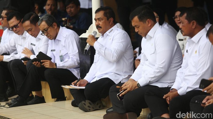Menteri Imigrasi dan Pemasyarakatan (Imipas) Agus Andrianto mengunjungi Rutan Kelas I Cipinang, Jakarta Timur, Selasa (25/2/2025). Kedatangannya untuk menghadiri makan siang bersama tahanan.