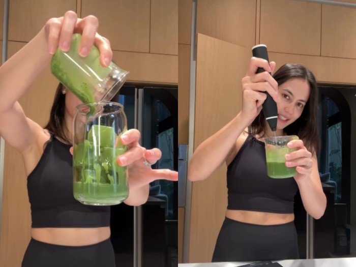 Pevita Pearce bikin matcha stroberi nikmat