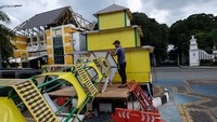 Selain menyambut Ramadan, pemasangan ornamen itu juga untuk memperindah kota.