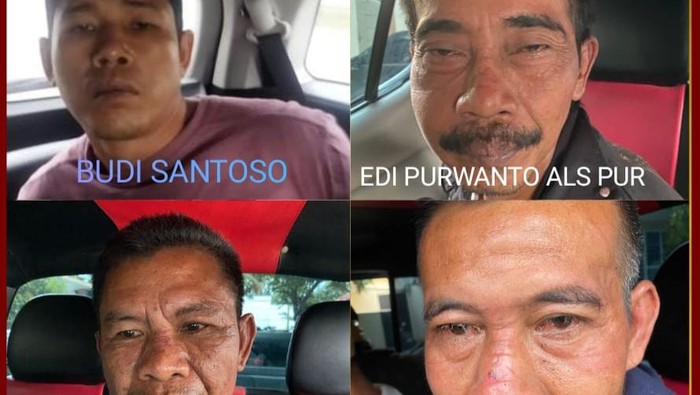 Tampang 4 pelaku perampok bersenpi di Muba