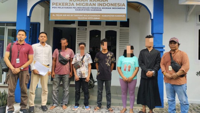 5 PMI Ilegal diamankan di Karimun. (Istimewa)