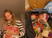 Bule Ini Borong 28 Kg Snack dari Malaysia, Ada Mie Instan Indonesia