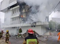 Polisi Selidiki Pembuang Puntung Rokok Sebabkan Kantor Disdik Sumut Terbakar