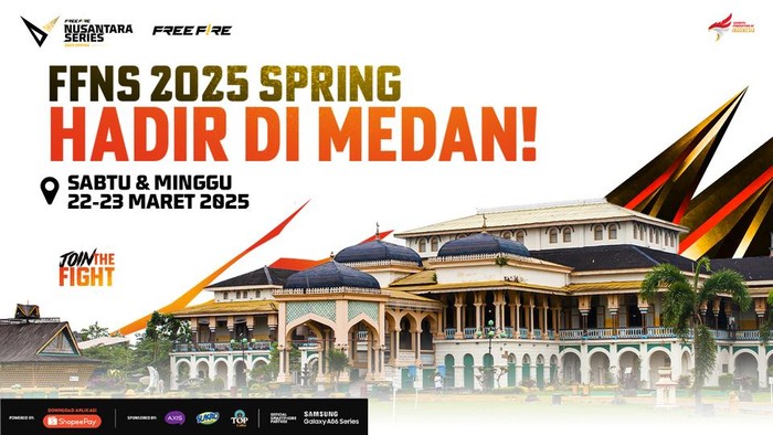 Garena Indonesia mengumumkan lokasi grand final FFNS 2025 Spring. Kompetisi Free Fire tier satu di Tanah Air ini, akan menggelar acara puncaknya di Medan, Sumatra Utara.