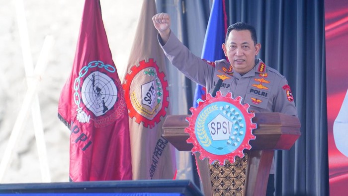 Kapolri Jenderal Polisi Listyo Sigit Prabowo saat peresmian Gedung Pusdiklat KSPSI di Purwakarta