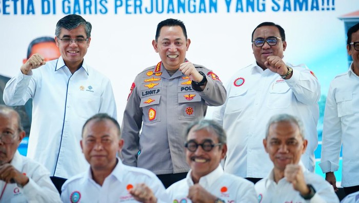 Kapolri saat menghadiri HUT KSPSI di Purwakarta