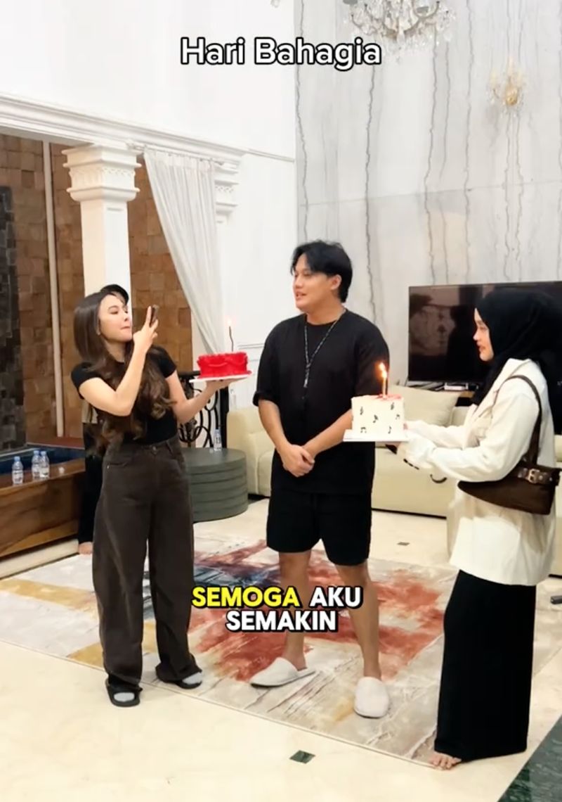 Mahalini rayakan ultah Rizky Febian