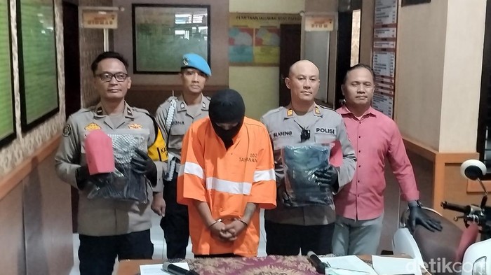 Pelaku pencurian telur yang viral di Kota Malang.