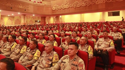 Polda Bali mengumpulkan 741 Bhabinkamtibmas seluruh Bali di Puspem Badung, Rabu (26/2/2025). (Foto: Dok. Polres Badung)