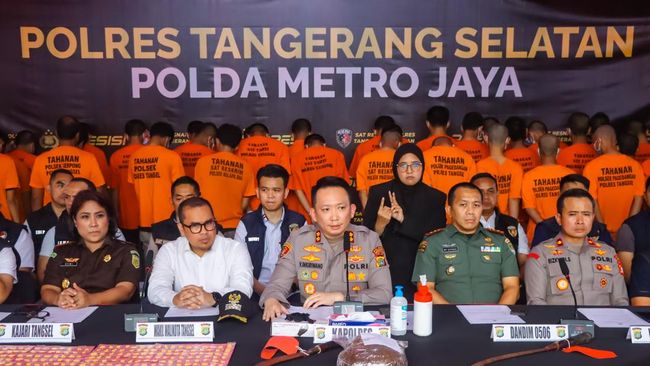 Polres Tangsel mengungkap narkoba senilai Rp 183 miliar selama Januari-Februari 2025.