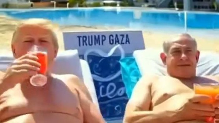 Presiden Amerika Serikat (AS) Donald Trump mengunggah video Trump Gaza. Video yang tampaknya dibuat dengan kecerdasan buatan itu menunjukkan Gaza menjadi resor tepi laut hingga keberadaan patung emas raksasa Trump.